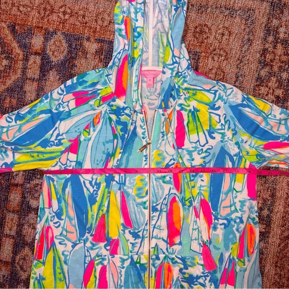Lilly Pulitzer Mooring Full Zip Hoodie Beach and Bae size Medium - Picture 13 of 13